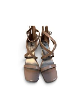 Nude Patent Strappy Sandals- NWOT